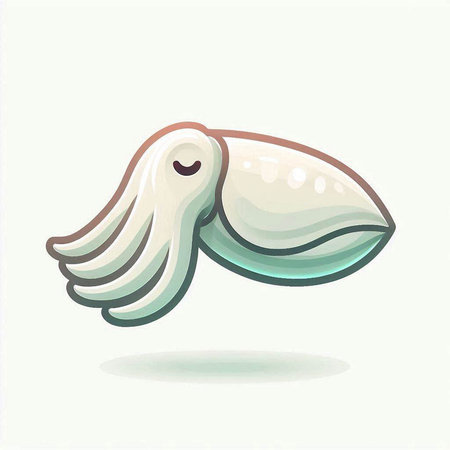 Illustration of a cute cartoon octopus isolated on a white background