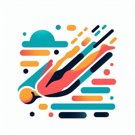 Abstract colorful background with stripes, lines and dots. Vector illustration.