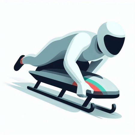 Snowboarder on the snow, winter sport, vector illustration.