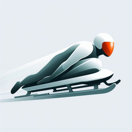 snowboarder on a white background. 3d illustration.