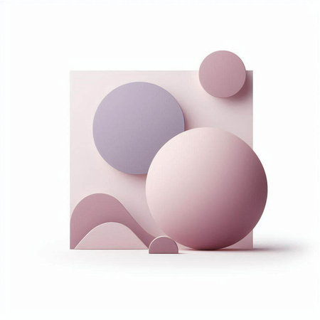 Abstract background with geometric shapes in pastel colors. Vector illustration.