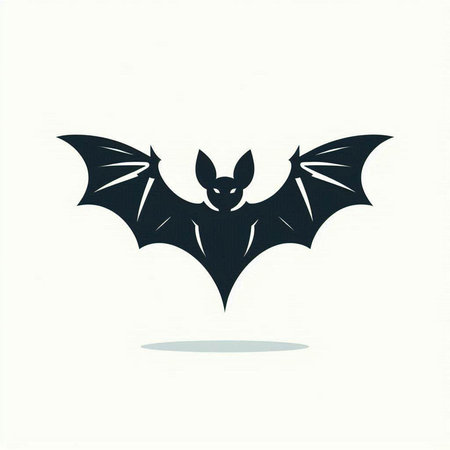 Bat icon. Silhouette of a bat. Vector illustration.