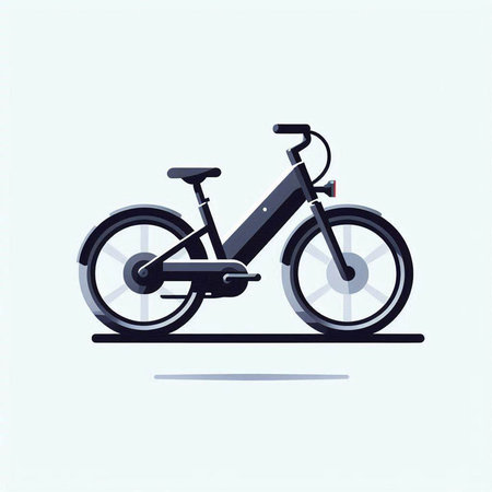 Bicycle icon, vector illustration. Flat design style. Isolated on white background.