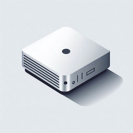 Illustration of a 3D Realistic Air Conditioner on a White Background