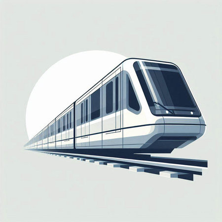 Modern high-speed train. Vector illustration of a high-speed train.