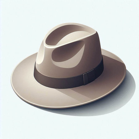 Men's hat on a white background. 3d render illustration.