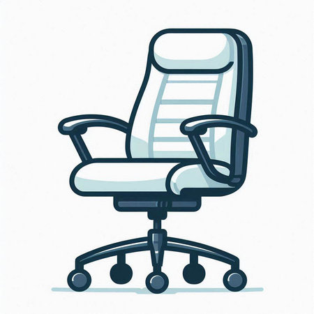 Office chair isolated on white background. Vector illustration in cartoon style.の写真素材