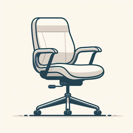 Office chair. Vector illustration in flat style. Isolated on white background.の写真素材
