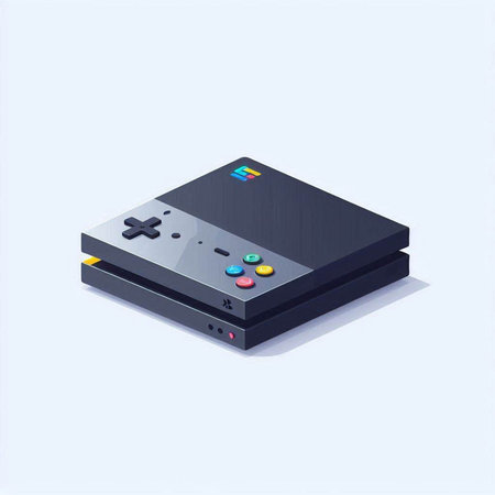 video game console isolated on a white background. 3d rendering.