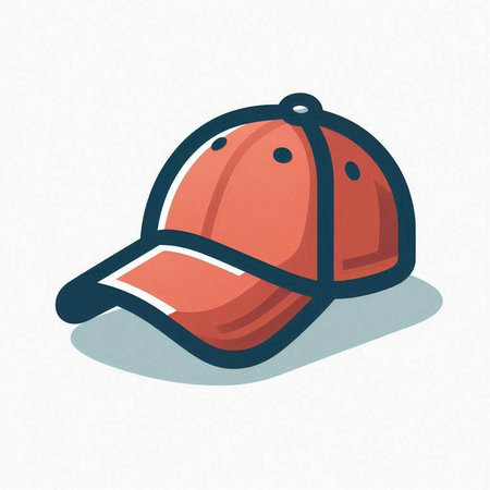 Baseball cap icon. Cartoon illustration of baseball cap vector icon for web design