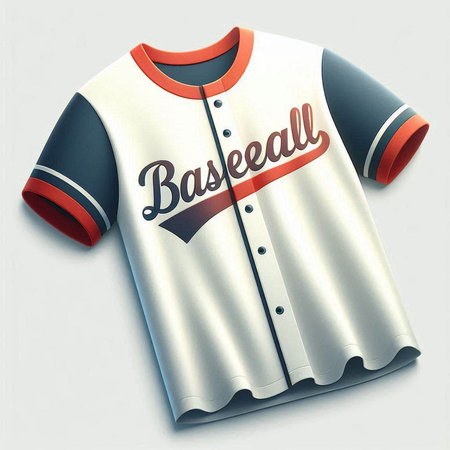 Baseball jersey template for team uniforms and t-shirt mockup