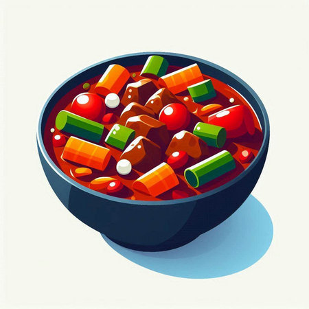 Illustration of a bowl of soy sauce with a lot of candiesの写真素材