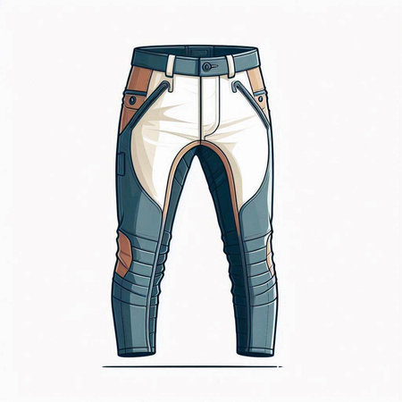 Fashionable pants. Vector illustration of a man's trousers.の写真素材