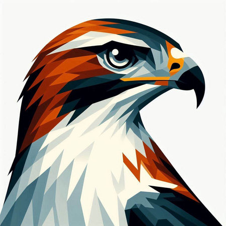 Eagle head in modern style. Vector illustration for your design.