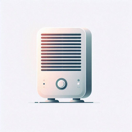 Illustration of a server on a white background. Vector illustration.
