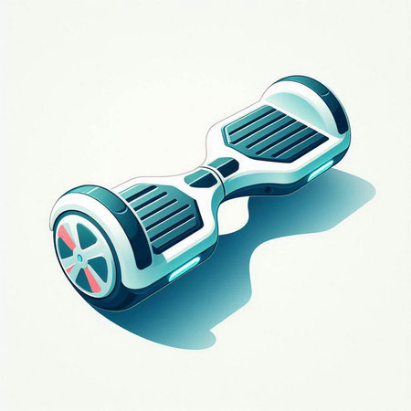 Modern self-balancing electric scooter on a light background.