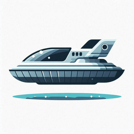 Boat vector illustration. Speedboat isolated on the white background.