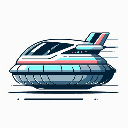 Futuristic spaceship. Vector illustration. Futuristic spacecraft. Spaceship.の写真素材