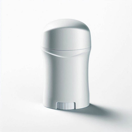 White deodorant on white background. 3d illustration. Isolated