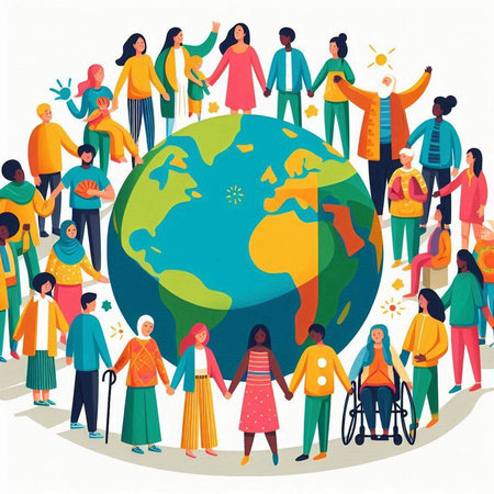 International Day of Persons with Disabilities Vector Illustration. International Day of Persons...
