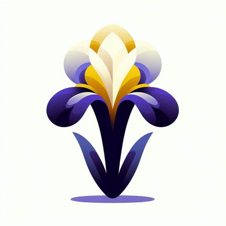 abstract floral background with colorful iris flowers, vector illustration.