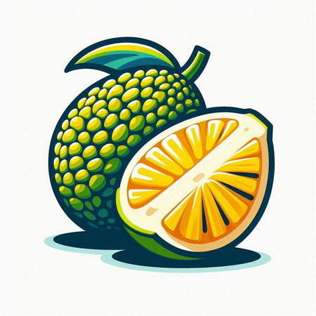 Orange fruit on white background, vector illustration, eps 10.