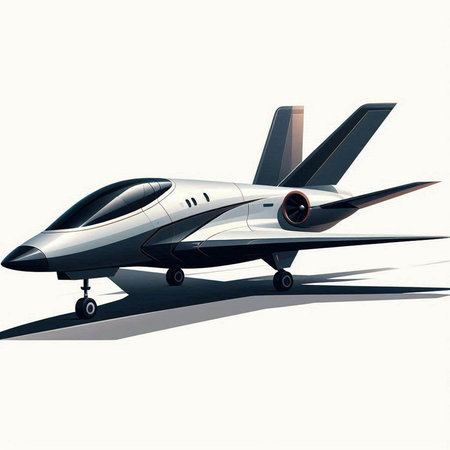 Airplane isolated on a white background. 3d render illustration.