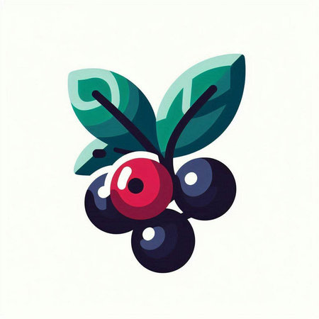 Cranberry icon. Vector illustration. Isolated on white background.
