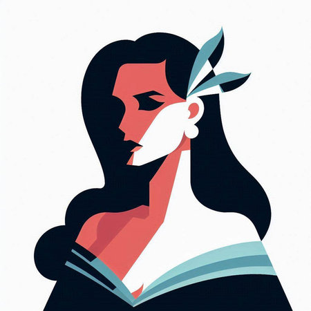 Young woman reading a book. Vector illustration in pop art style.