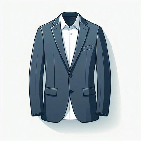 Men's suit on a white background. Vector illustration. Eps 10