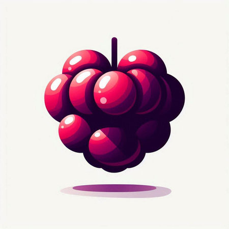 Vector illustration of a raspberry isolated on a white background. Eps 10