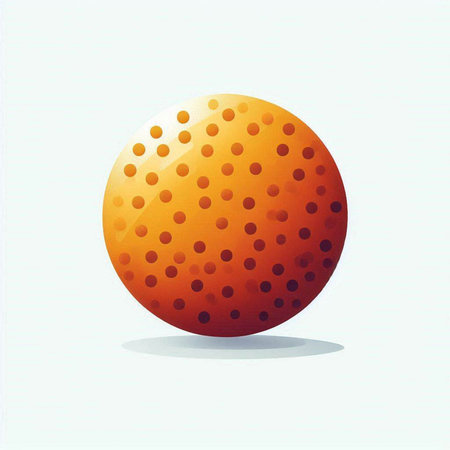 abstract vector illustration of a golf ball with halftone dotsの写真素材