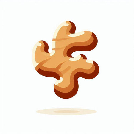Illustration of a hazelnut on a white background - vector