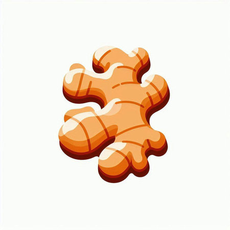 Ginger vector illustration. Isolated on white background. Design element.