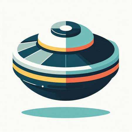 Vector illustration of a ball in retro style on a white background.の写真素材