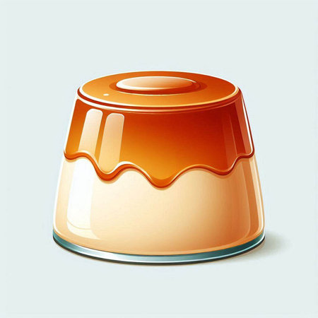Illustration of a brown jar with honey isolated on a white background