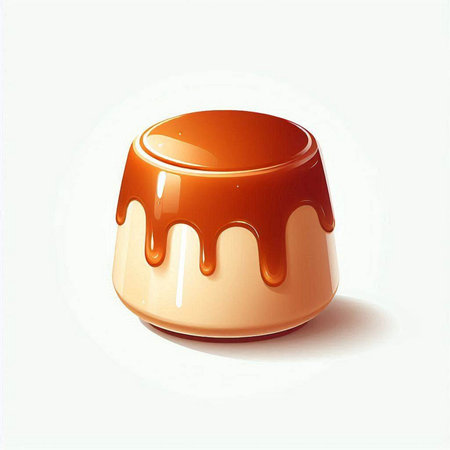 Illustration of a glass of honey isolated on a white background.