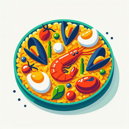 Illustration of a bowl of ramen noodles with vegetables and meatの写真素材