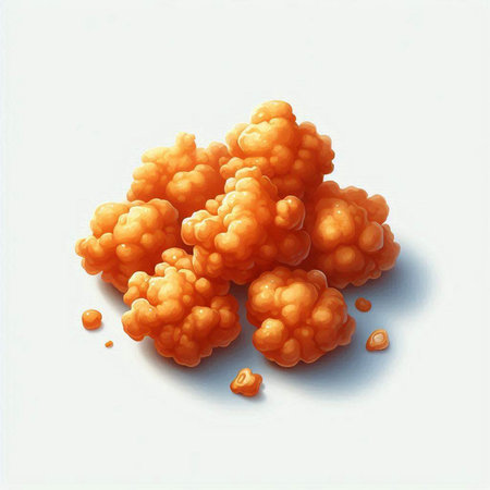 Illustration of orange caviar on white background - digitally generated image