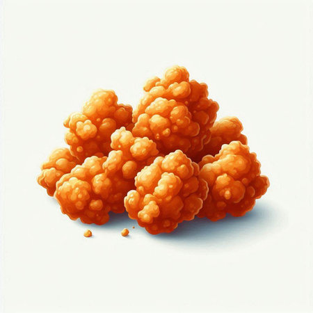 Illustration of a group of orange raspberries on a white backgroundの写真素材