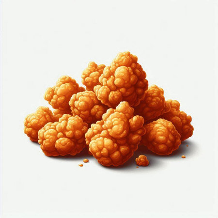 Illustration of a group of golden raspberries on a white background