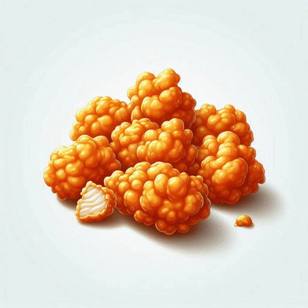 Ripe raspberries on a white background. Vector illustration.