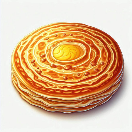 Illustration of a round biscuit with chocolate filling on a white backgroundの写真素材