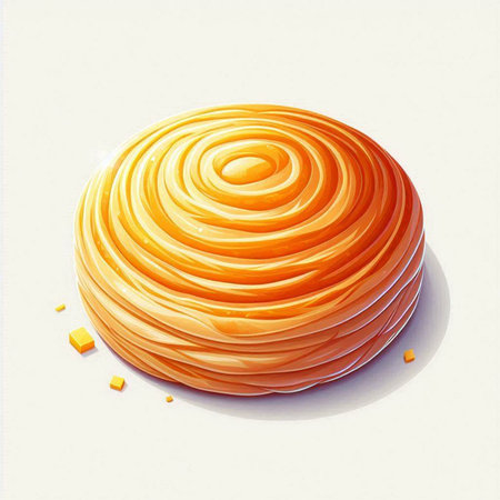 Spiral of orange color on white background. 3D renderingの写真素材