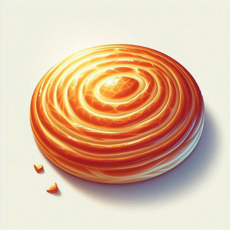 abstract orange spiral on a white background, 3d render illustration