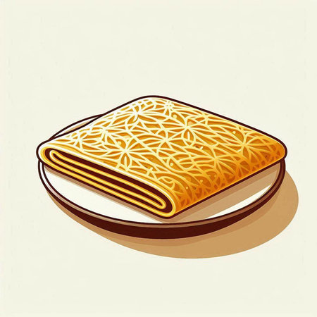 Cake icon, vector illustration. Flat design style with long shadow