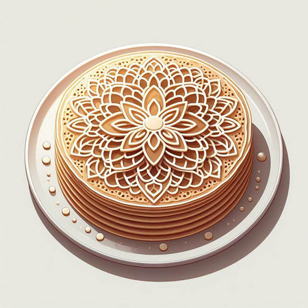 Arabic cakes on a white background. 3D illustration. Vintage style.の写真素材