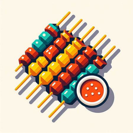 Illustration of an abacus with a red button on a white backgroundの写真素材