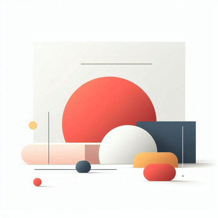 Abstract background with geometric shapes. Modern minimalistic style. Vector illustration.