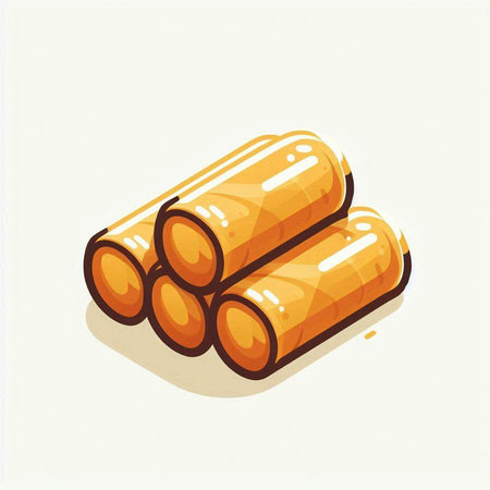 Illustration of rolls on a white background. Vector illustration of rolls.